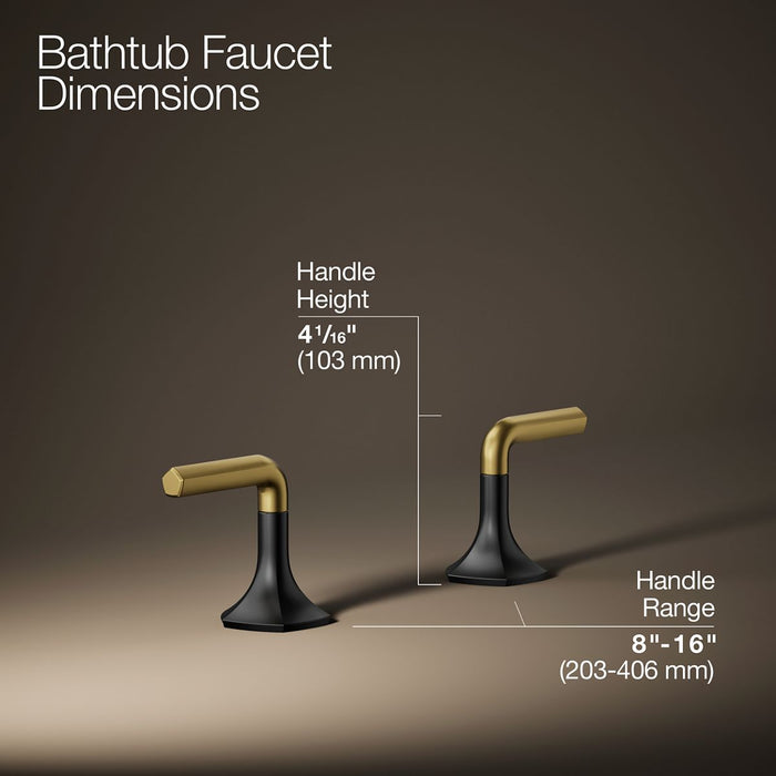 KOHLER K-27018-4 Occasion Deck-mount bath faucet handles with Lever design