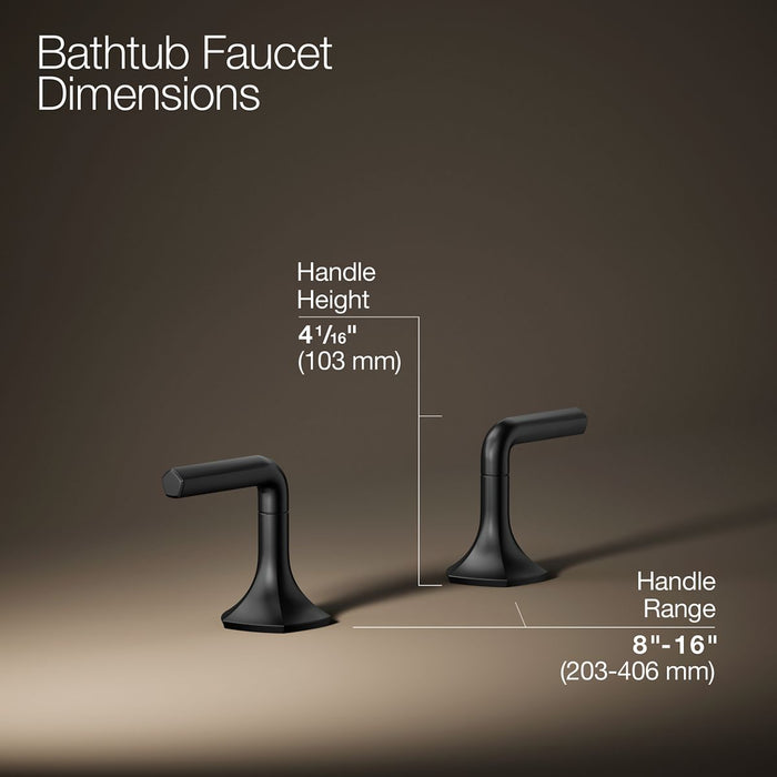 KOHLER K-27018-4 Occasion Deck-mount bath faucet handles with Lever design