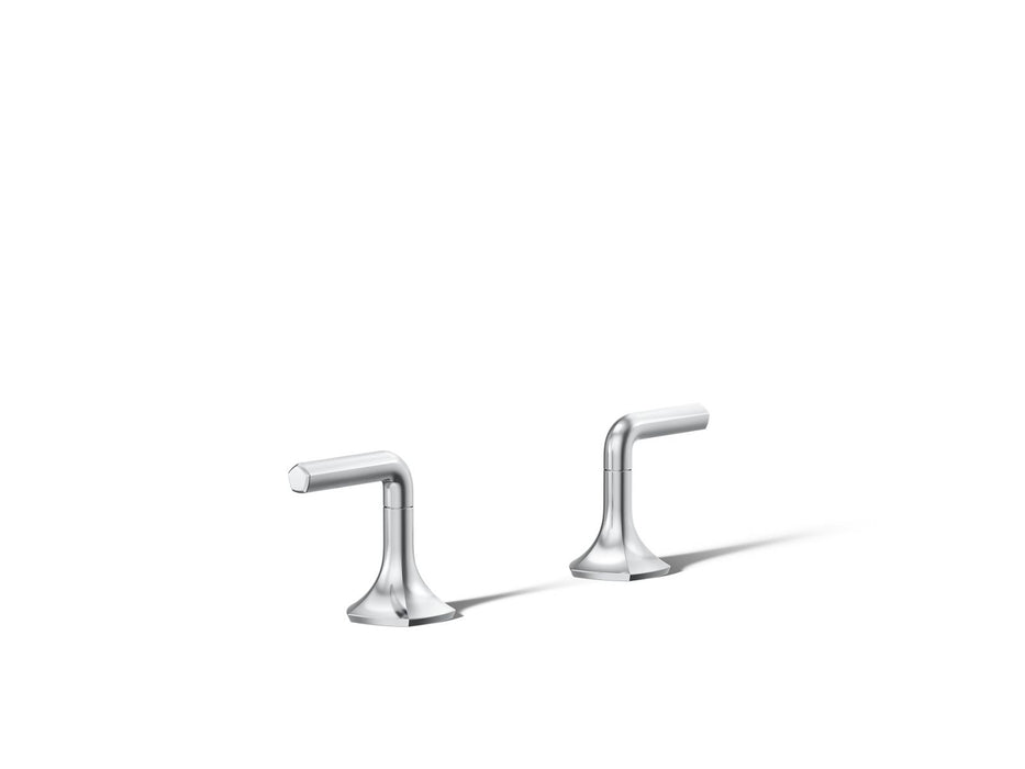KOHLER K-27018-4 Occasion Deck-mount bath faucet handles with Lever design, polished chrome