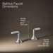 KOHLER K-27018-4 Occasion Deck-mount bath faucet handles with Lever design, polished chrome - view 2
