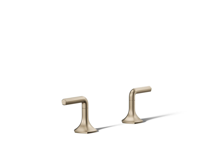 KOHLER K-27018-4 Occasion Deck-mount bath faucet handles with Lever design, vibrant brushed bronze