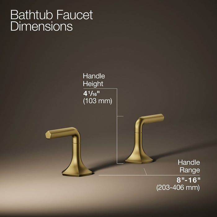 KOHLER K-27018-4 Occasion Deck-mount bath faucet handles with Lever design