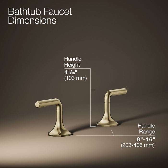 KOHLER K-27018-4 Occasion Deck-mount bath faucet handles with Lever design