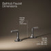 KOHLER K-27018-4 Occasion Deck-mount bath faucet handles with Lever design, vibrant titanium - view 2