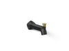 KOHLER K-27023 Occasion Wall-mount bath spout with Straight design and diverter, matte black with brushed moderne brass