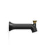 KOHLER K-27023 Occasion Wall-mount bath spout with Straight design and diverter, matte black with brushed moderne brass -...