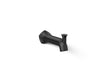 KOHLER K-27023 Occasion Wall-mount bath spout with Straight design and diverter, matte black