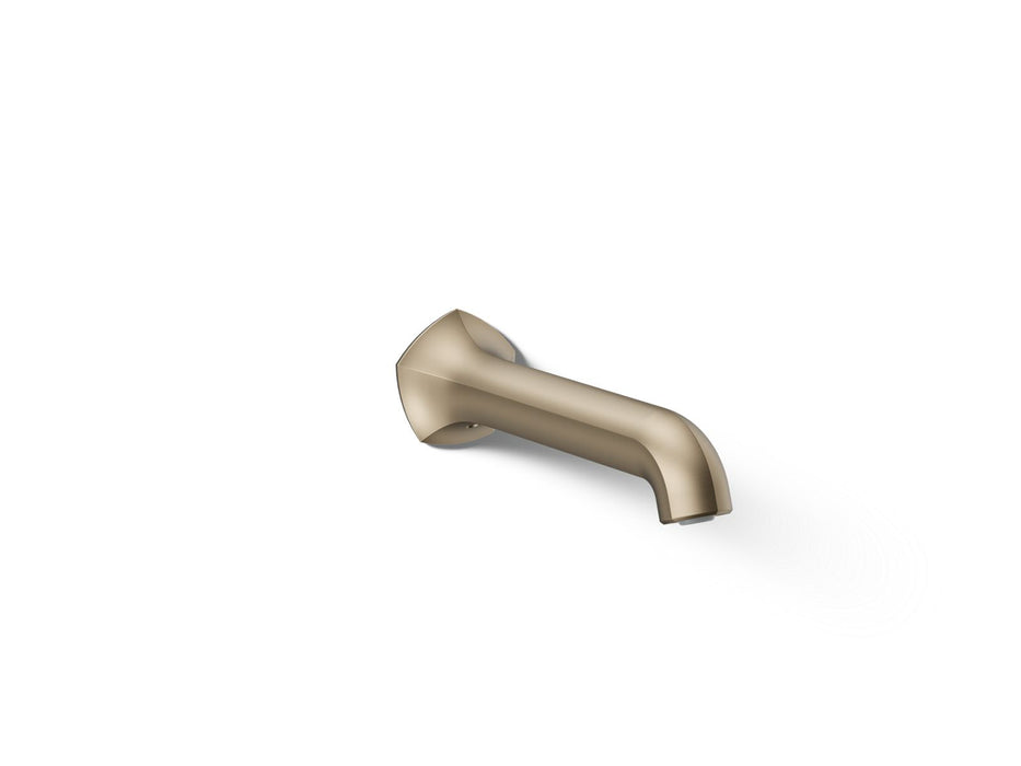 KOHLER K-27024 Occasion Wall-mount bath spout with Straight design, 8", vibrant brushed bronze