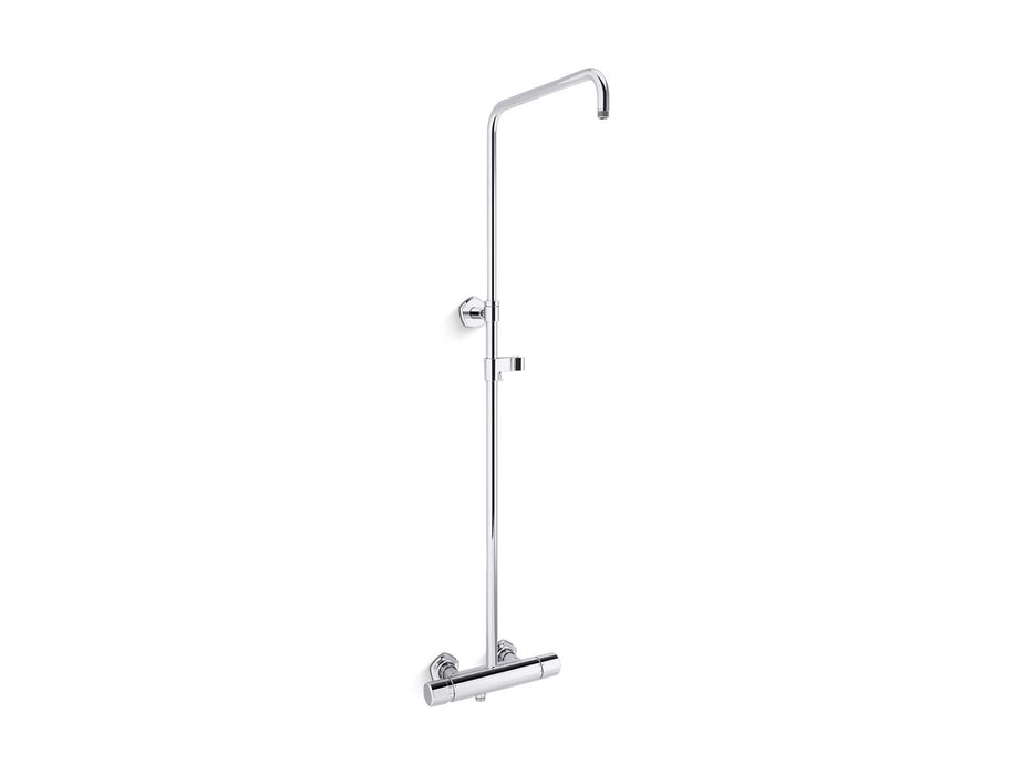 KOHLER K-27031-9 Occasion Two-way exposed thermostatic valve and shower column kt, polished chrome