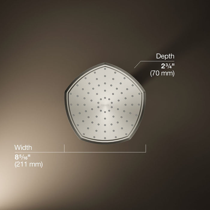 KOHLER K-27051-G Occasion 8" single-function rainhead, 1.75 gpm, vibrant polished nickel - view 5