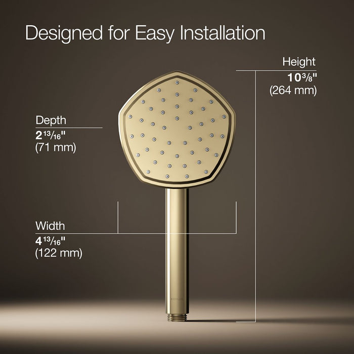KOHLER K-27052 Occasion Single-function handshower, 2.5 gpm, vibrant french gold - view 5