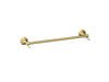 KOHLER K-27060 Occasion 18" towel bar, vibrant brushed moderne brass