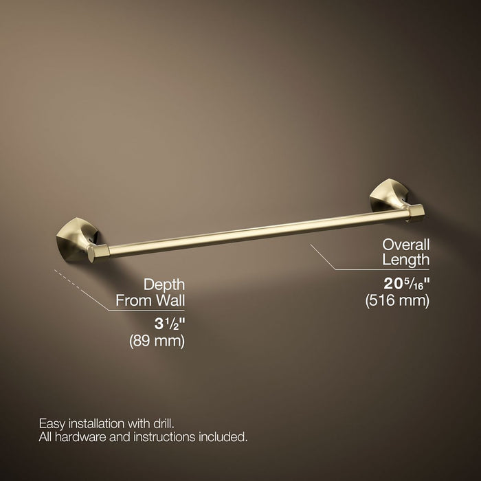 KOHLER K-27060 Occasion 18" towel bar, vibrant french gold - view 5