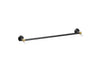 KOHLER K-27061 Occasion 24" towel bar, matte black with brushed moderne brass
