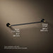 KOHLER K-27061 Occasion 24" towel bar, matte black with brushed moderne brass - view 5