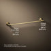 KOHLER K-27061 Occasion 24" towel bar, vibrant brushed moderne brass - view 5