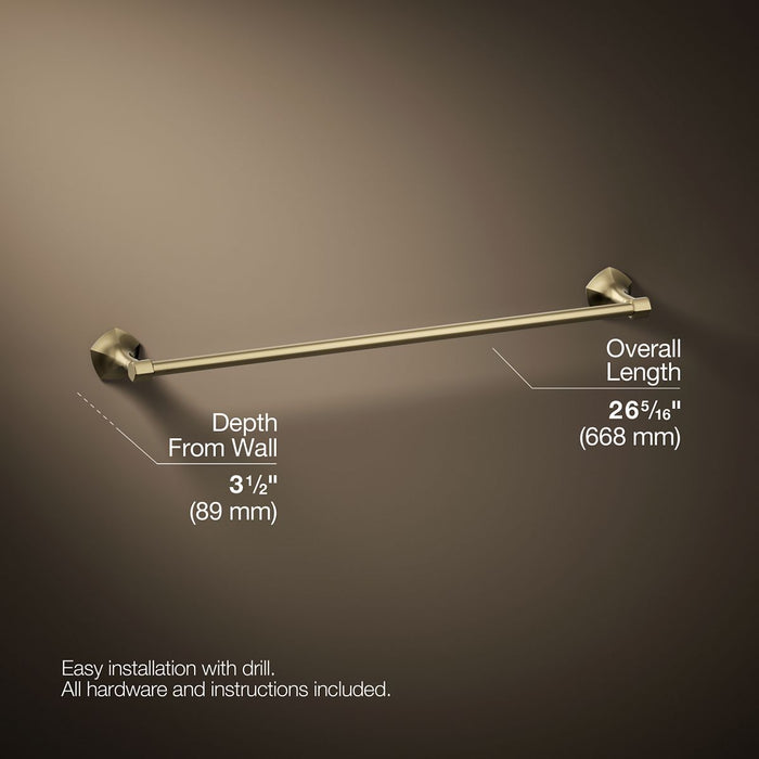 KOHLER K-27061 Occasion 24" towel bar, vibrant french gold - view 5