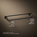 KOHLER K-27062 Occasion 24" double towel bar, matte black with brushed moderne brass - view 5