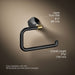 KOHLER K-27063 Occasion Towel ring, matte black with brushed moderne brass - view 5