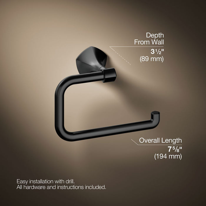 KOHLER K-27063 Occasion Towel ring, matte black - view 5