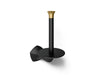 KOHLER K-27064 Occasion Vertical toilet paper holder, matte black with brushed moderne brass