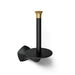 KOHLER K-27064 Occasion Vertical toilet paper holder, matte black with brushed moderne brass - view 4