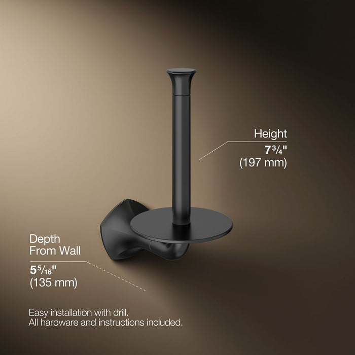 KOHLER K-27064 Occasion Vertical toilet paper holder, matte black - view 5