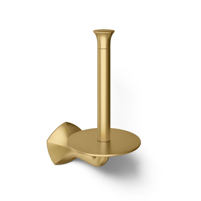 KOHLER K-27064 Occasion Vertical toilet paper holder, vibrant brushed moderne brass - view 4