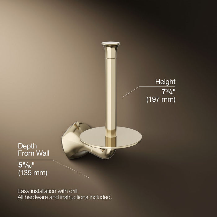 KOHLER K-27064 Occasion Vertical toilet paper holder, vibrant french gold - view 5