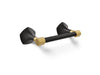 KOHLER K-27065 Occasion Pivoting toilet paper holder, matte black with brushed moderne brass