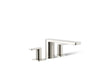 KOHLER K-27121-4 Parallel Deck-mount bath faucet, vibrant polished nickel