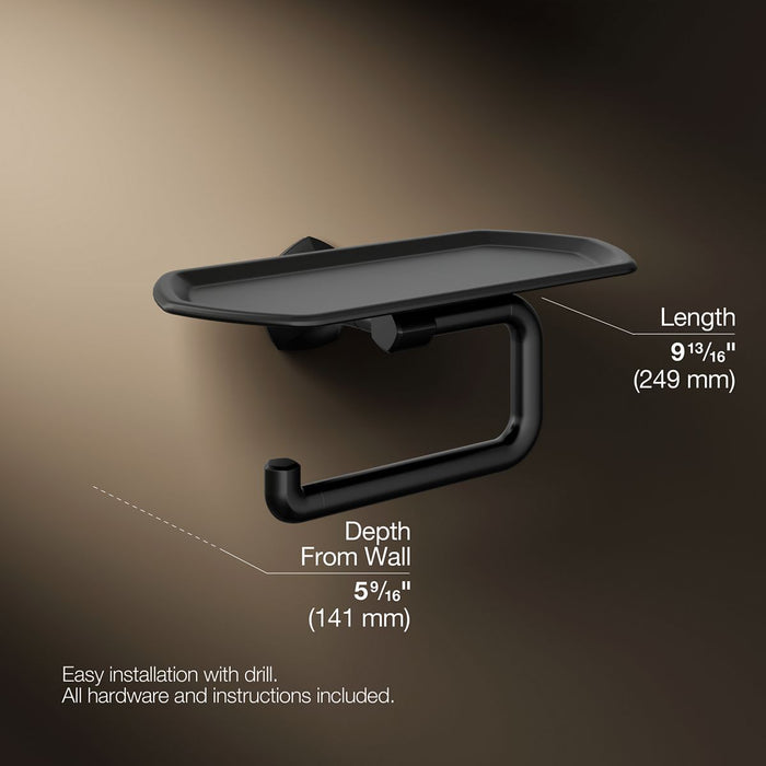 KOHLER K-27128 Occasion Toilet paper holder with tray