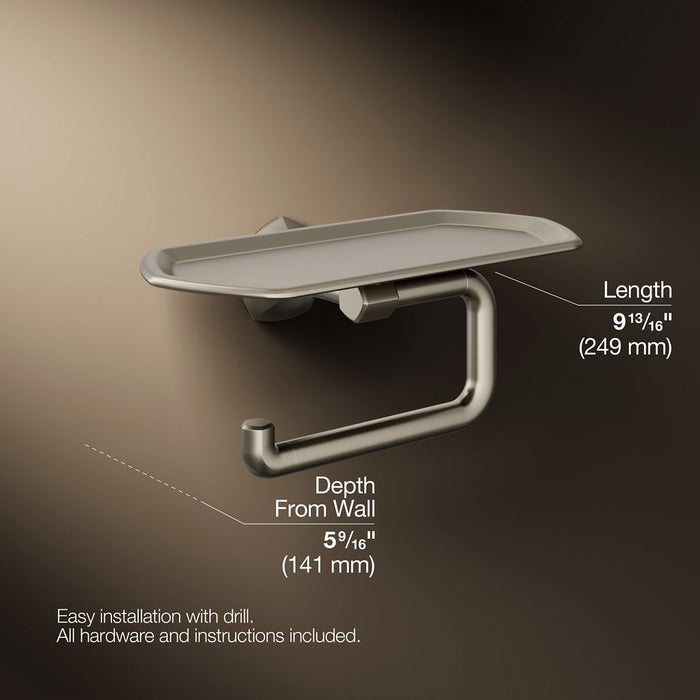 KOHLER K-27128 Occasion Toilet paper holder with tray