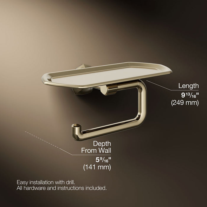 KOHLER K-27128 Occasion Toilet paper holder with tray