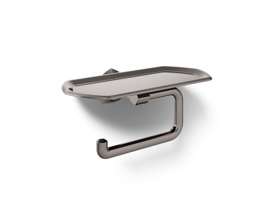 KOHLER K-27128 Occasion Toilet paper holder with tray, vibrant titanium