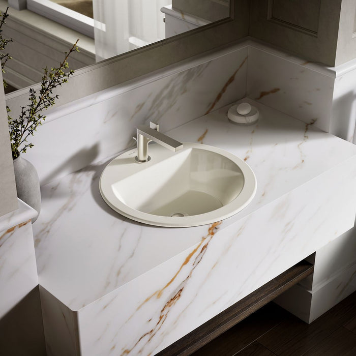 KOHLER K-2714-1 Bryant 19" round drop-in bathroom sink, biscuit - view 2