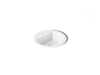 KOHLER K-2714-1 Bryant 19" round drop-in bathroom sink, white