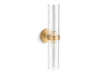 KOHLER K-27263-SC02 Purist Two-light sconce, brushed moderne brass