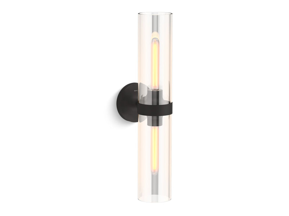 KOHLER K-27263-SC02 Purist Two-light sconce, matte black - view 2