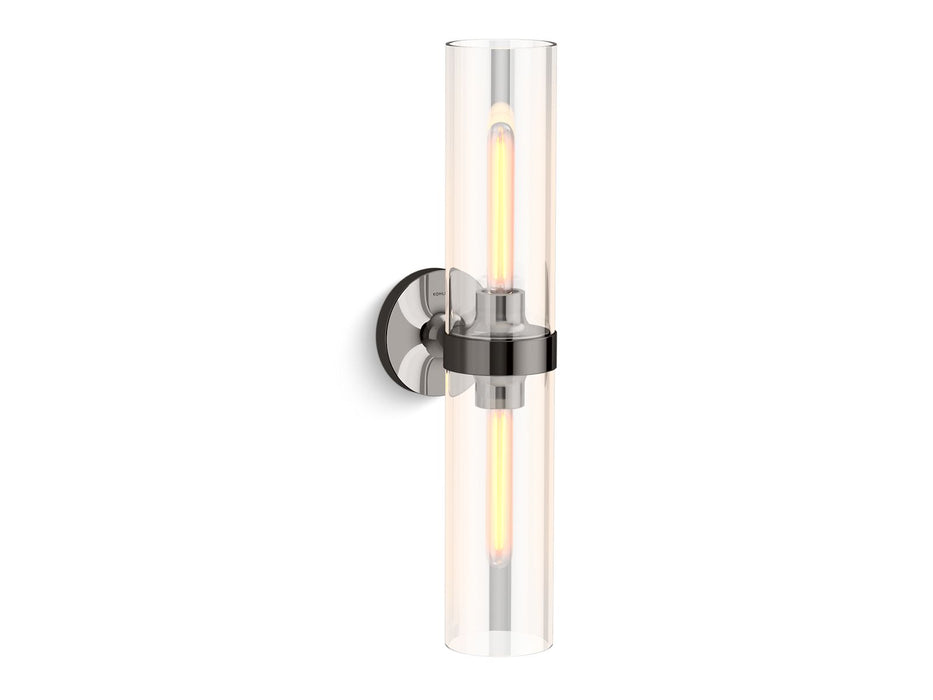 KOHLER K-27263-SC02 Purist Two-light sconce, titanium - view 2