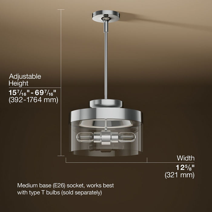3/4 view of product with dimensions