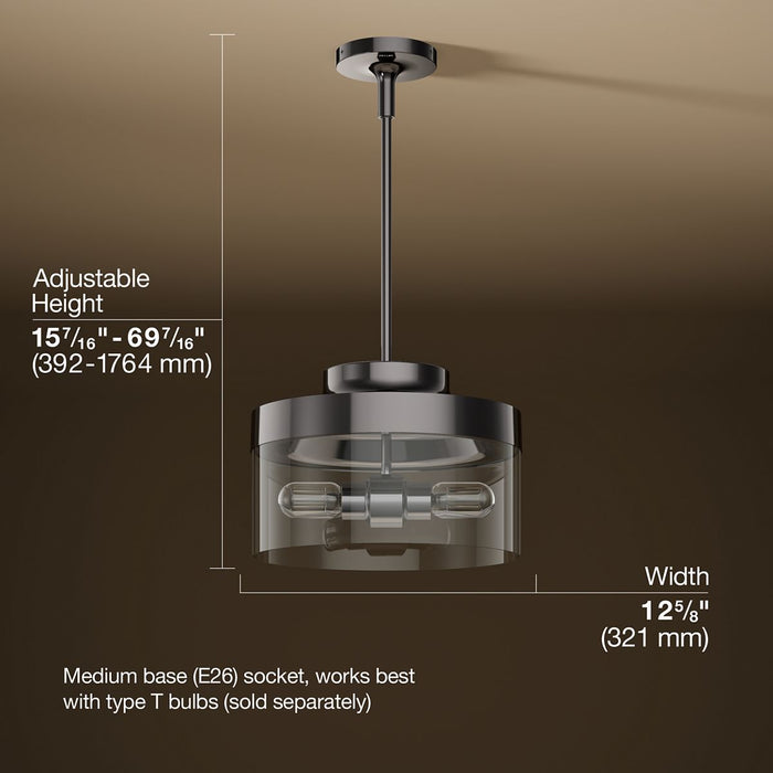 3/4 view of product with dimensions
