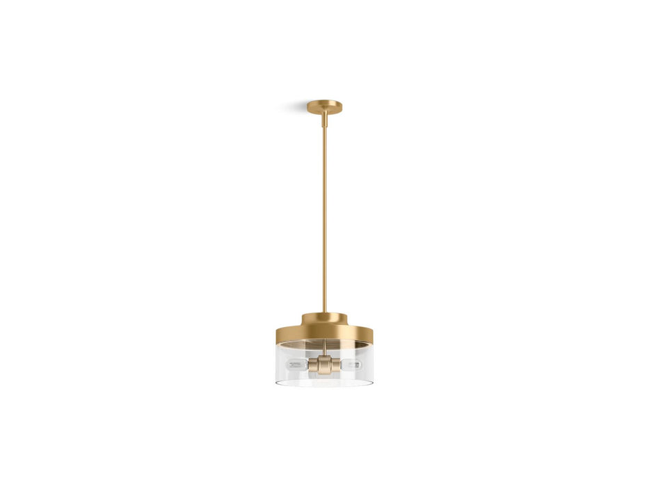KOHLER K-27265-PE02 Purist 12-1/2" pendant, brushed moderne brass