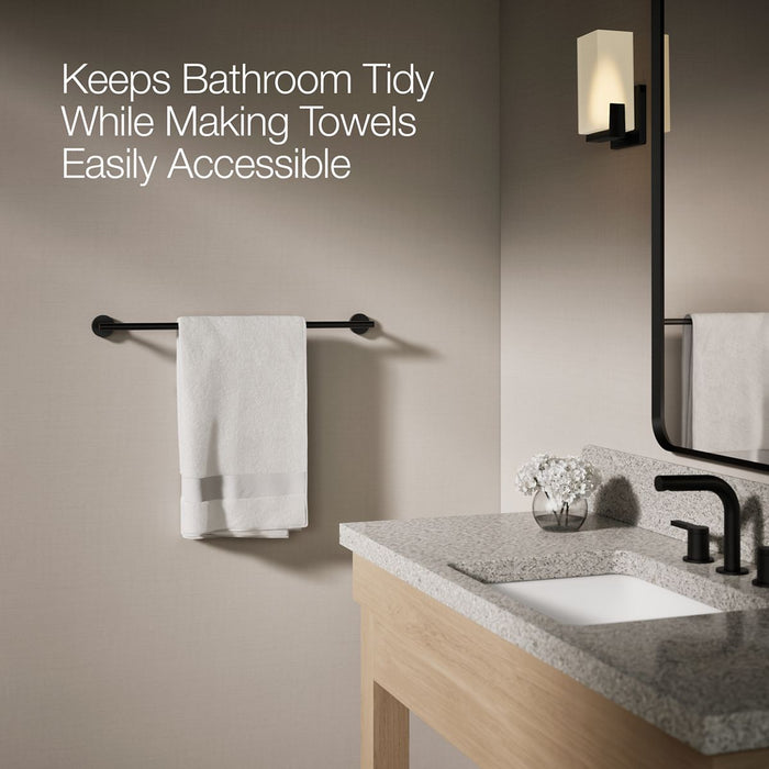 KOHLER K-27287 Elate 24" towel bar, matte black - view 4