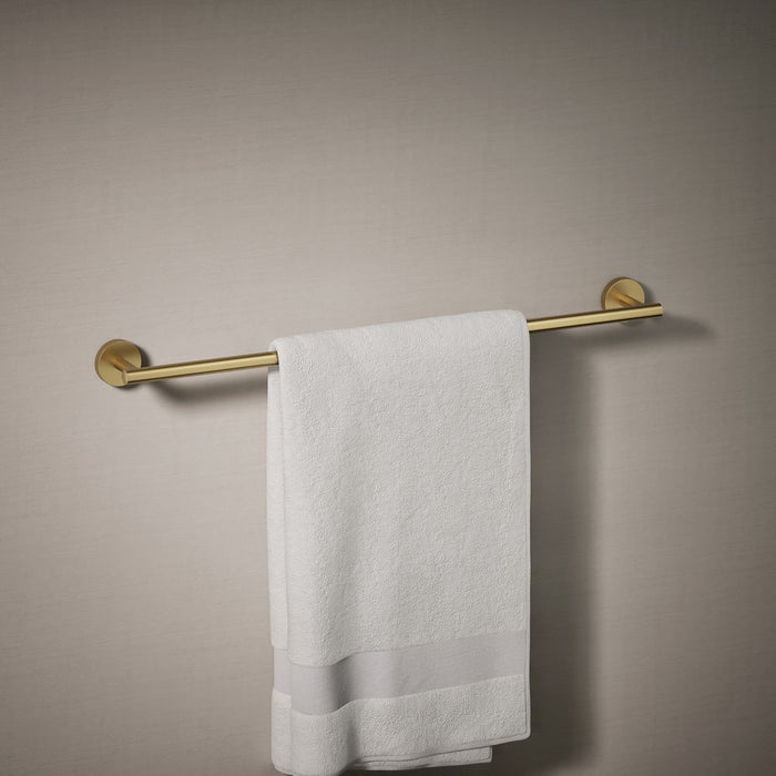KOHLER K-27287 Elate 24" towel bar, vibrant brushed moderne brass - view 4