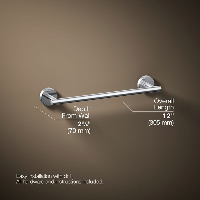 KOHLER K-27288 Elate 12" towel bar