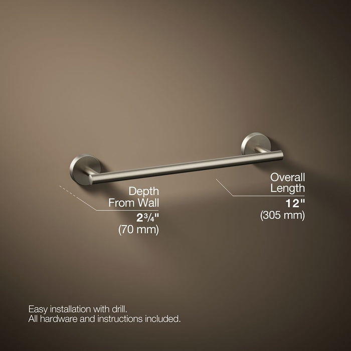 KOHLER K-27288 Elate 12" towel bar