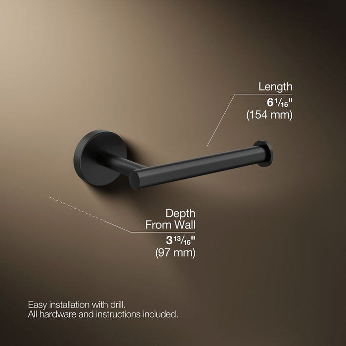 KOHLER K-27292 Elate Toilet paper holder, matte black - view 5