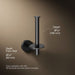 KOHLER K-27293 Elate Vertical toilet paper holder, matte black - view 5
