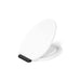KOHLER K-27331-BL Glissade ReadyLatch® Quiet-Close™ Elongated Toilet Seat, White - 3/4 view of product